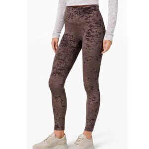 Lululemon Wunder Lounge Velvet Leggings Brown Size 6 flawed - E115